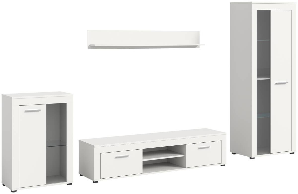 Wohnwand Jam weiß B/H/T: ca. 169x310x35 cm