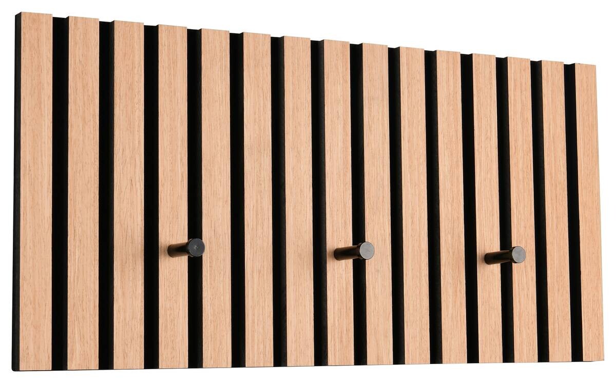 Wandgarderobe Grace Eiche schwarz B/H/T: ca. 60x30x7 cm