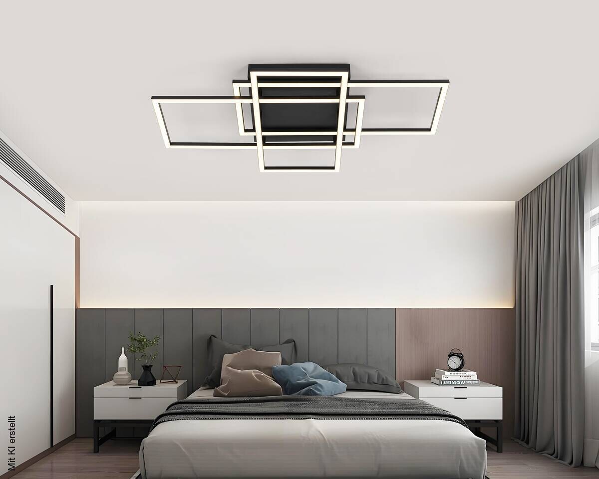 Nolo LED-Deckenleuchte Twin B/H/L: ca. 58x9,1x36 cm