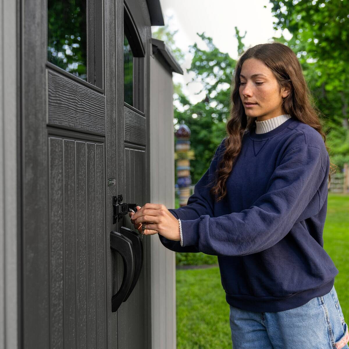 Lifetime Gerätehaus Pluto grau B/H/L: ca. 356,2x225,3x213,3 cm