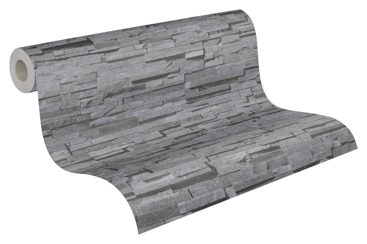 A.S.Creation Vliestapete grau B/H/D: ca. 53x1005x9,1 cm