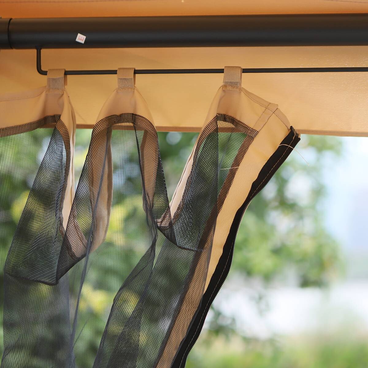 Outsunny Gartenschaukel beige Stahl B/H/T: ca. 232x245x149 cm