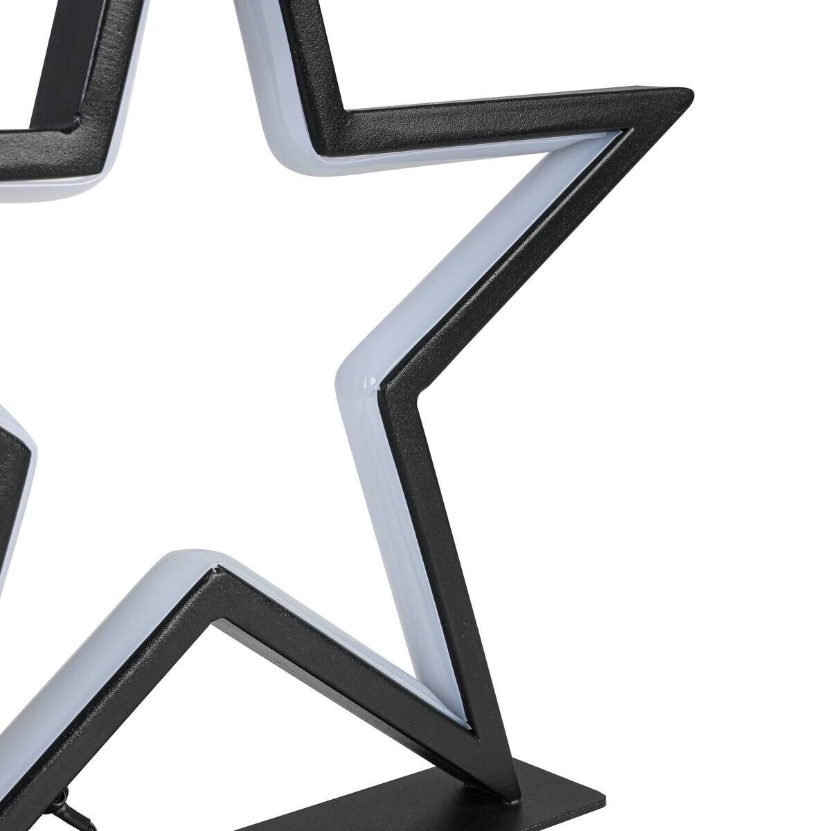 LED-Dekoleuchte Stella schwarz Metall B/T/L: ca. 33x5x32 cm