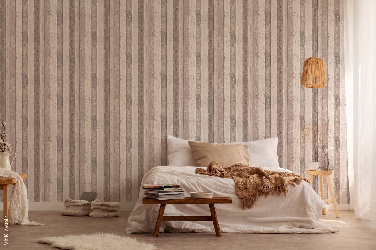 A.S.Creation Vliestapete Best of Woodn Stone 2nd Edition Holzoptik braun B/L: ca. 53x1005 cm