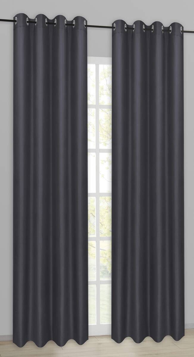 POCOline Ösenvorhang Barnaby schwarz B/L: ca. 140x235 cm