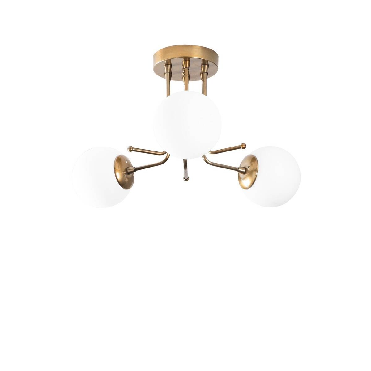 Opviq Deckenleuchte Daisy gold weiß Metall B/H/T/L/D: ca. 48x34x48x48x48 cm E27 3 Brennstellen