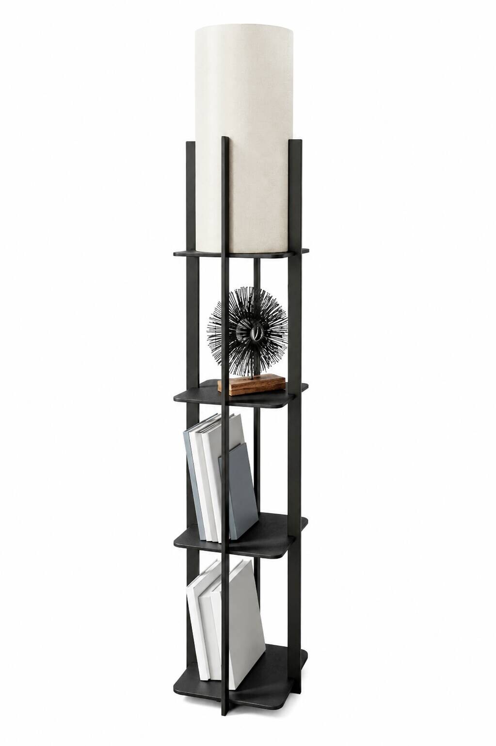 Opviq Stehleuchte schwarz B/H/T: ca. 17x135x17 cm E27 1 Brennstellen