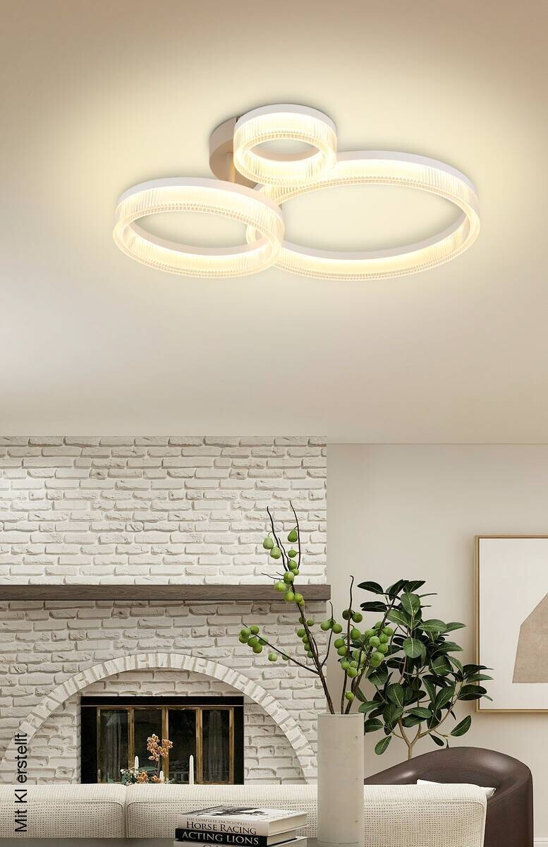 GLOBO LED-Deckenleuchte Elba B/H/L: ca. 40,5x12,5x51 cm