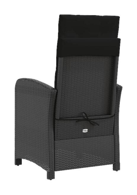 vidaXL Gartensessel schwarz Kunststoff B/H/L: ca. 58x93x57 cm