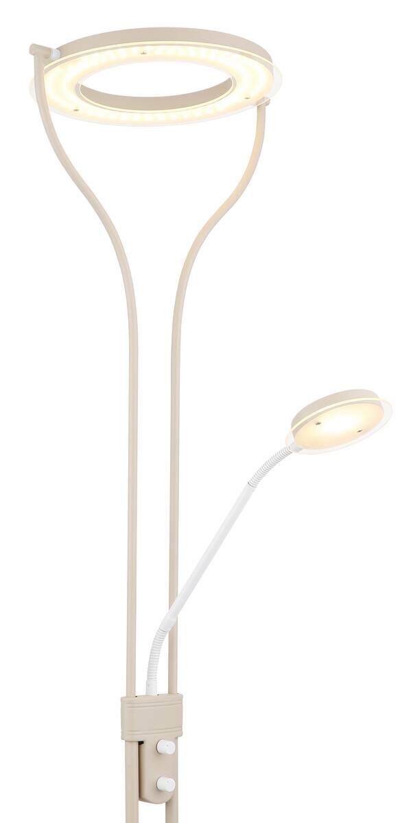 GLOBO Stehlampe weiß sand Satiniert Glas Metall B/H/L: ca. 31x194x35 cm null 1 Brennstellen