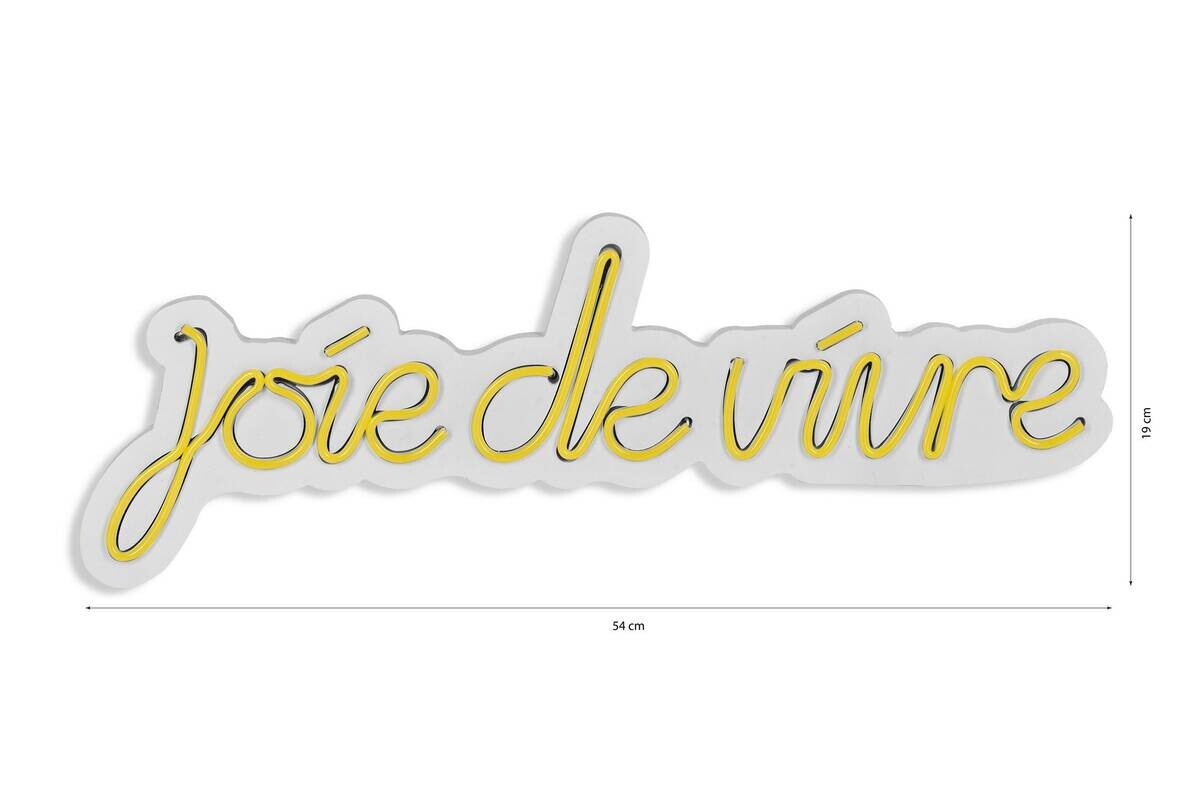Opviq LED-Wandleuchte gelb PVC B/H/T/L: ca. 53x19x2x53 cm