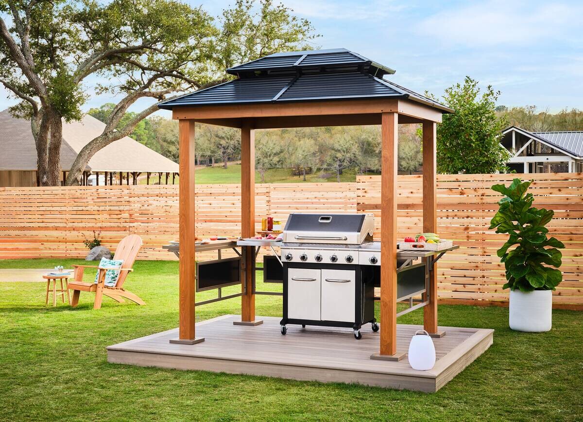 Sojag Pavillon Maui braun Aluminium B/H/L: ca. 178x278x243 cm