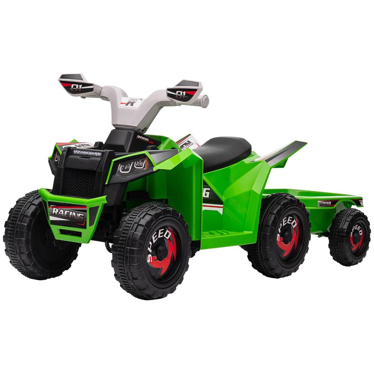 HOMCOM Kinder Elektrofahrzeug schwarz B/H/L: ca. 41,5x48,5x106 cm