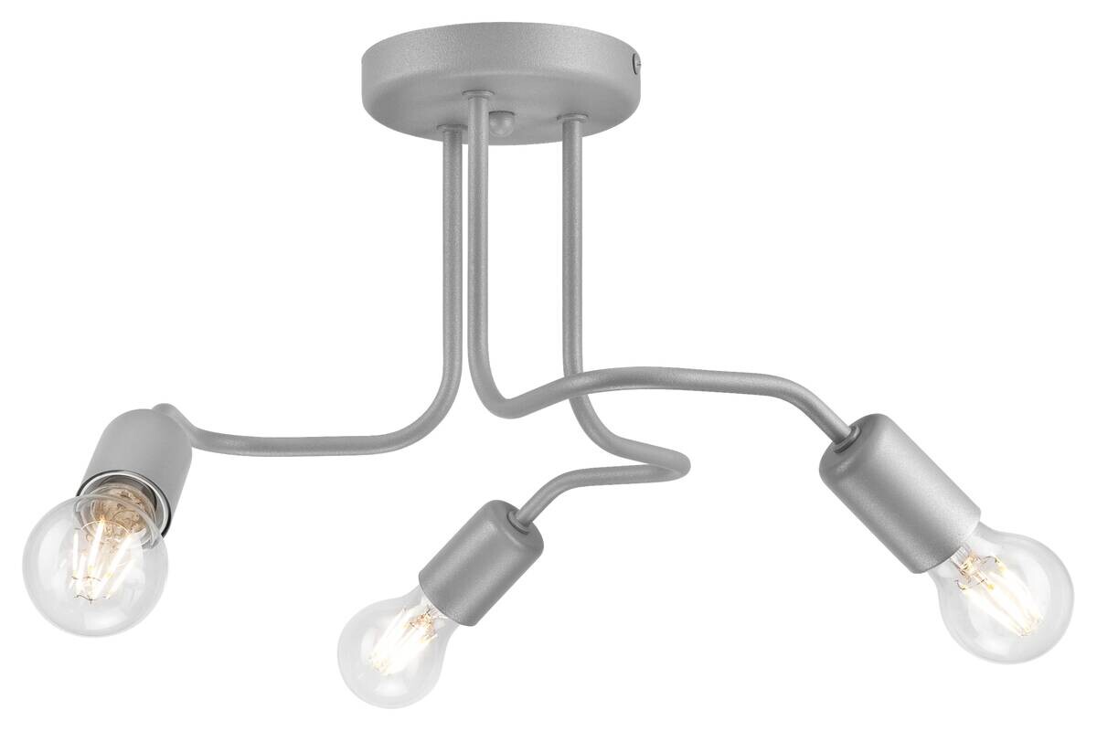 Lamkur Deckenleuchte silber Stahl B/H/L: ca. 34x38x38 cm 3 Brennstellen