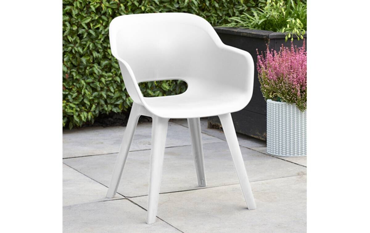 Jardin Gartenstuhl Akola weiß Polypropylen B/H/L: ca. 60x62x60 cm