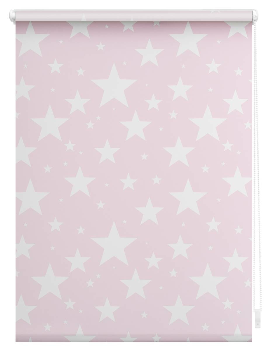 LICHTBLICK Verdunkelungsrollo Sterne rosa B/L: ca. 100x150 cm