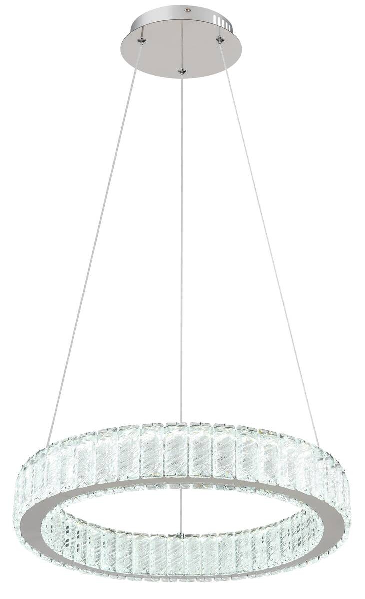 GLOBO Pendelleuchte Chrom Metall Acryl Chrom H/D: ca. 120x50 cm 1.0 Brennstellen