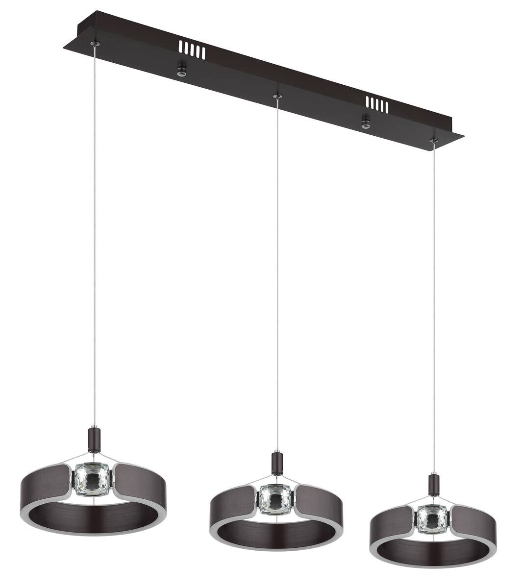 GLOBO Pendelleuchte bronze Metall Acryl B/H/T/L: ca. 22x125x86x86 cm 1 Brennstellen