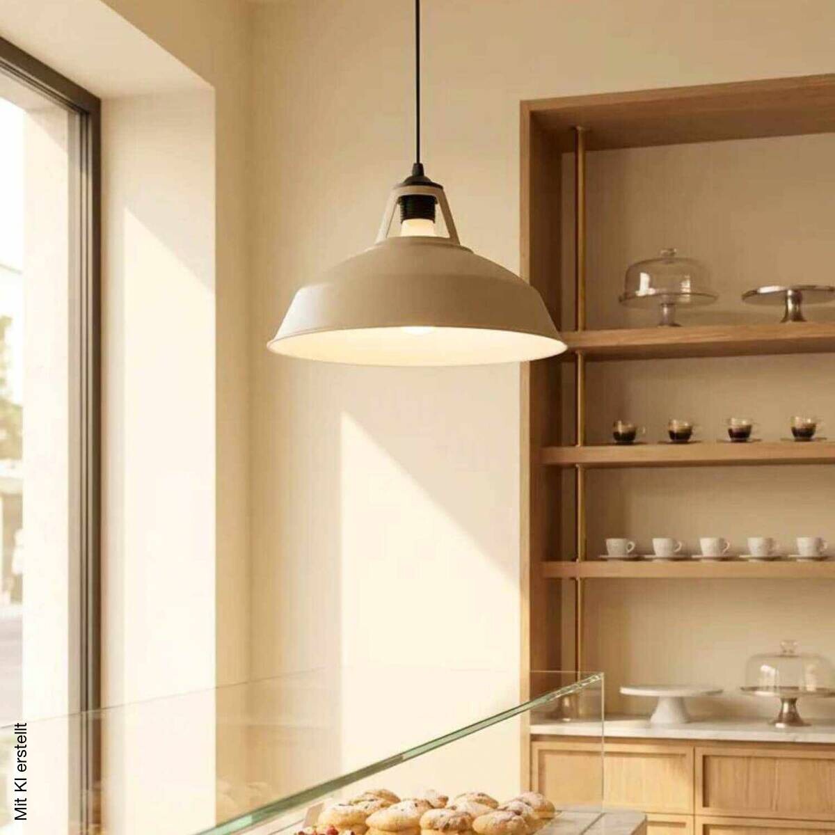 Opviq Pendelleuchte beige B/H/T: ca. 31x100x31 cm E27 1 Brennstellen