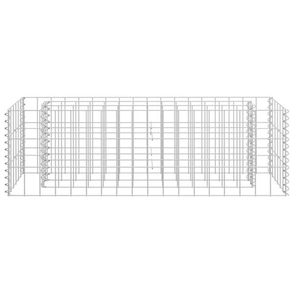 Gabionen-Hochbeet silber Stahl B/H/L: ca. 30x30x90 cm