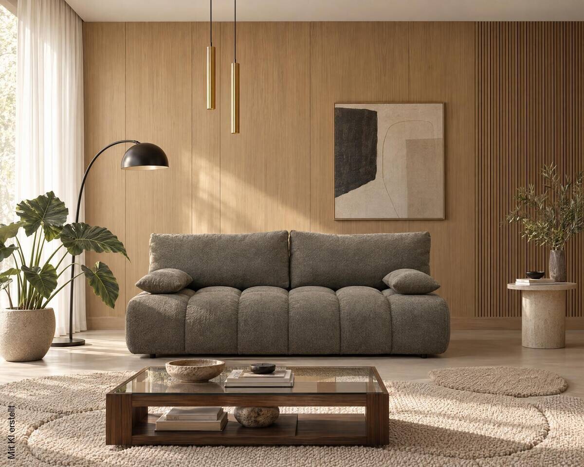 Schlafsofa dunkelgrau Polyester B/H/T: ca. 210x72x105 cm