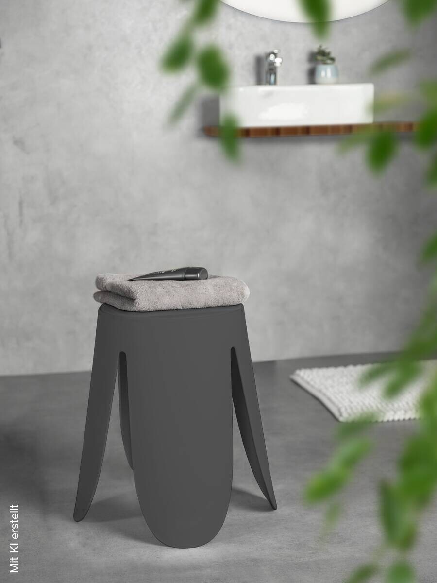 WENKO Badhocker Comiso anthrazit Kunststoff