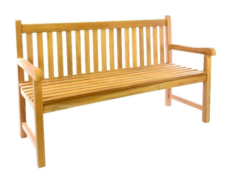 VCM Gartenbank braun Teakholz B/H/T: ca. 150x90x60 cm