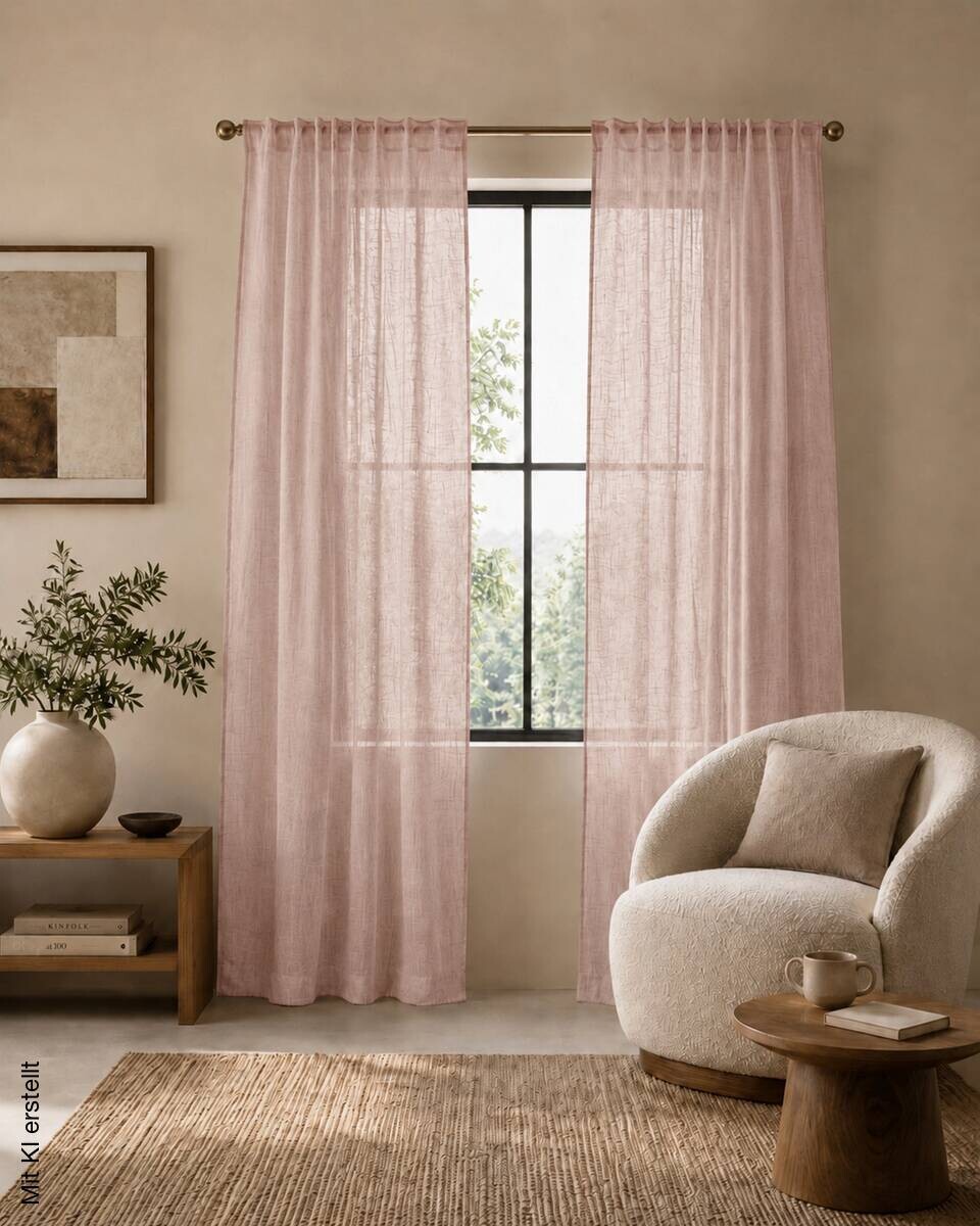 Thermovorhang Softy rosé B/L: ca. 140x245 cm