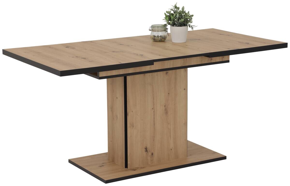 Essgruppe Luise I Eiche anthrazit Microfaser B/H/T: ca. 160x76x80 cm