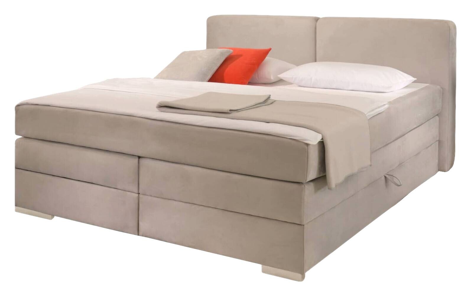 Boxspringbett Happy hellgrau Liegefläche B/L: ca. 160x200 cm
