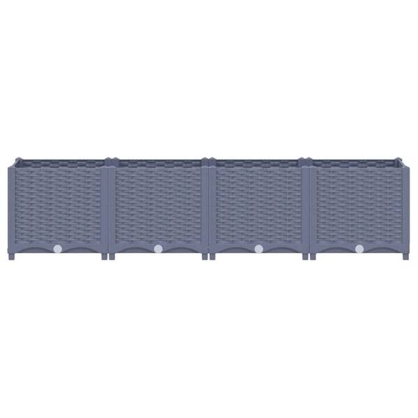 Hochbeet blau Polypropylen B/H/L: ca. 40x38x160 cm