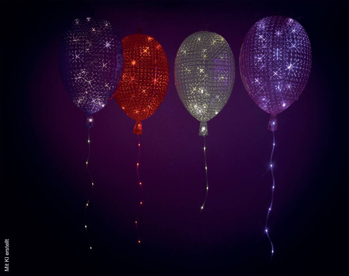 Näve Leuchten LED-Dekoballon rot Kunststoff B/H/T/D: ca. 35x50x35x35 cm