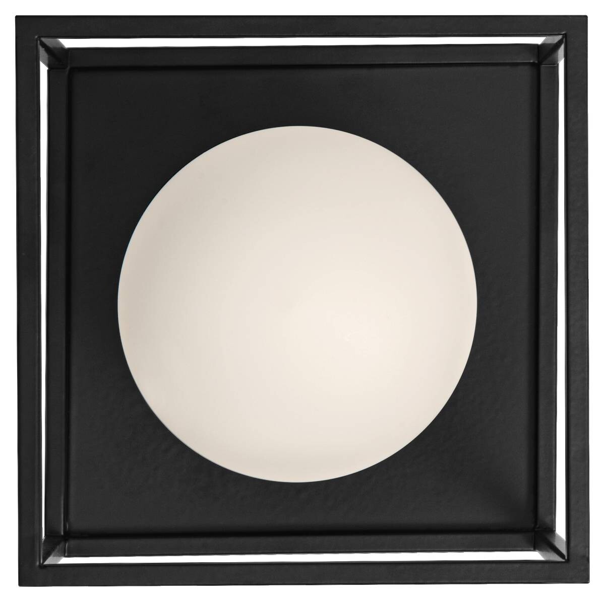 LEDVANCE Badezimmer-Wandleuchte Square schwarz weiß Metall Glas B/H/L: ca. 15x17,5x15 cm G9