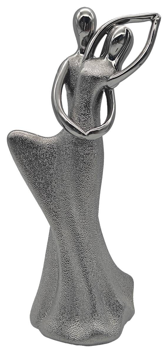 POCOline Deko-Figur silber Porzellan B/H/L: ca. 10,7x24,6x8,3 cm