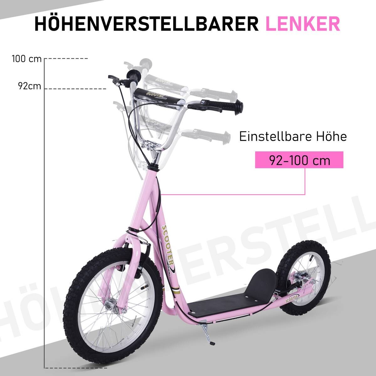 HOMCOM Kinderroller rosa
