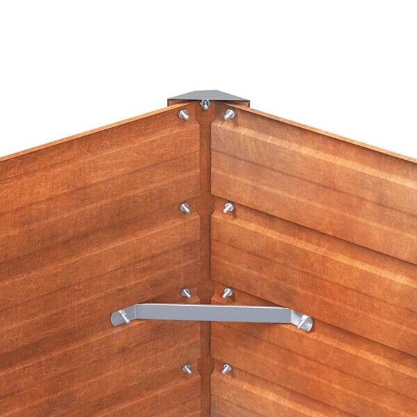 Hochbeet braun Stahl B/H/L: ca. 129x45x129 cm