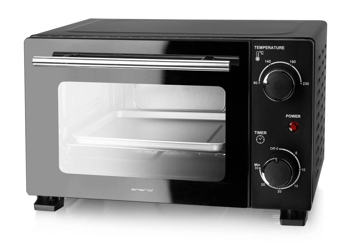 Emerio Backofen schwarz Edelstahl B/H/L: ca. 30,3x23,5x37,3 cm ca. 10 l