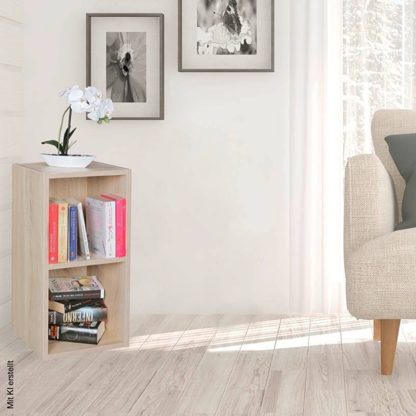Standregal Eiche Sonoma Nachbildung B/H/T: ca. 30x60x30 cm