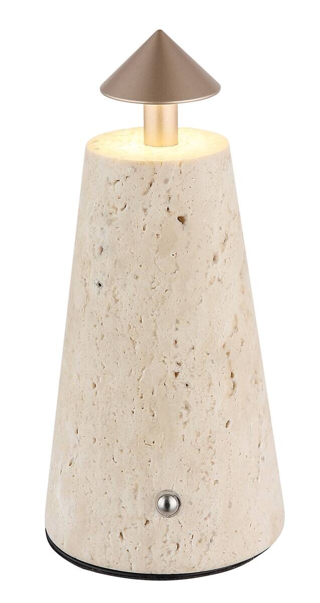 GLOBO LED-Tischleuchte Cappuccino grau schwarz Stein Metall Kunststoff H/D: ca. 19x9 cm 1 Brennstellen