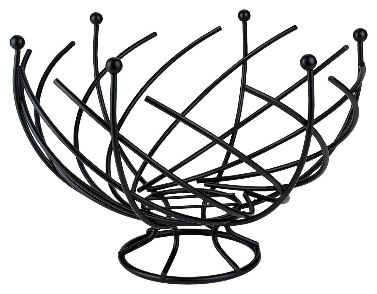 Obstkorb schwarz Metall B/H/L/D: ca. 29x22x29x29 cm