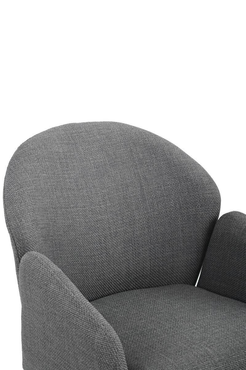 Drehstuhl Holly grau Microfaser Webstoff B/H/T: ca. 57x84x61 cm
