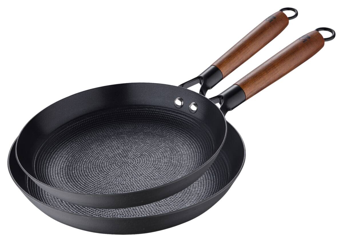 MASTERPRO Pfannenset ODIN schwarz Eisen 2 tlg.