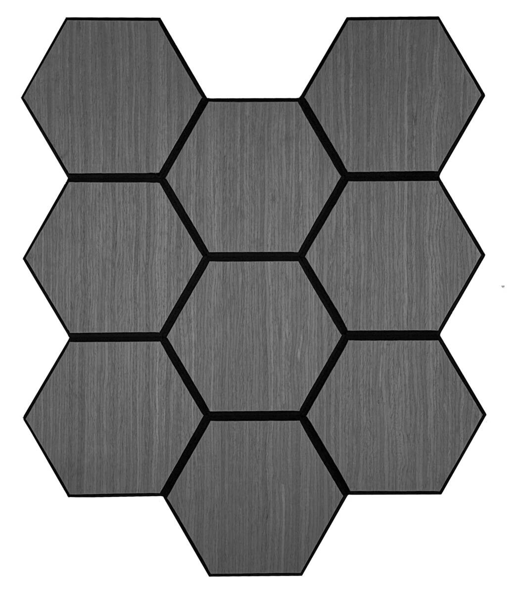 Wandpaneel grau B/H: ca. 55x65 cm
