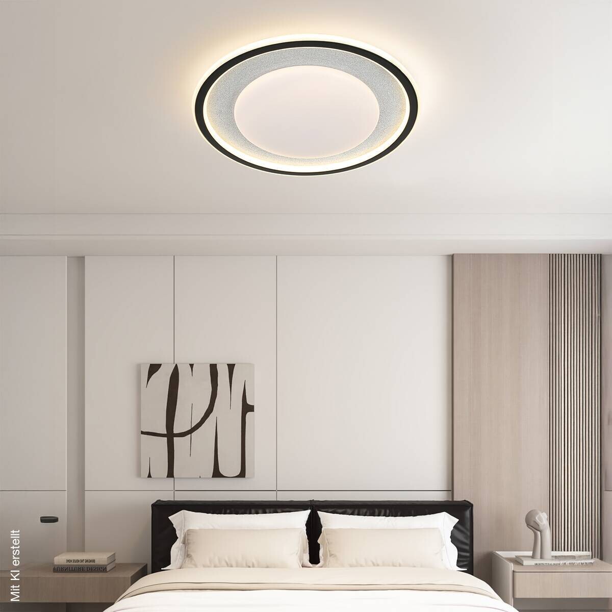 Nolo LED-Deckenleuchte silber schwarz Kunststoff T/D: ca. 9x40 cm