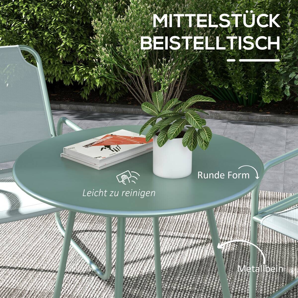 Outsunny Sitzgruppe grün Mesh B/H/L: ca. 57x63x82 cm