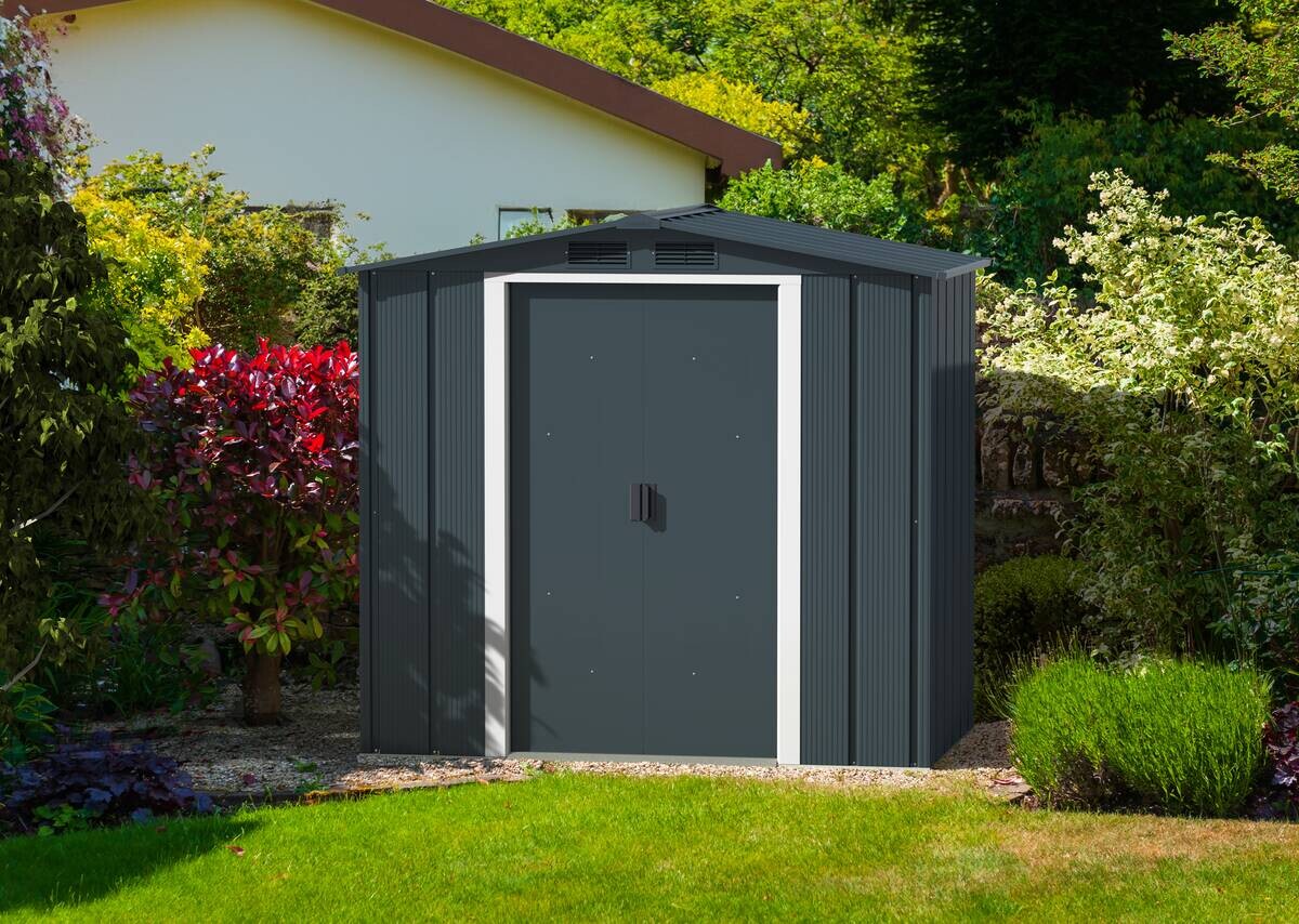 VCM Gerätehaus anthrazit B/H/L: ca. 202x181x113 cm