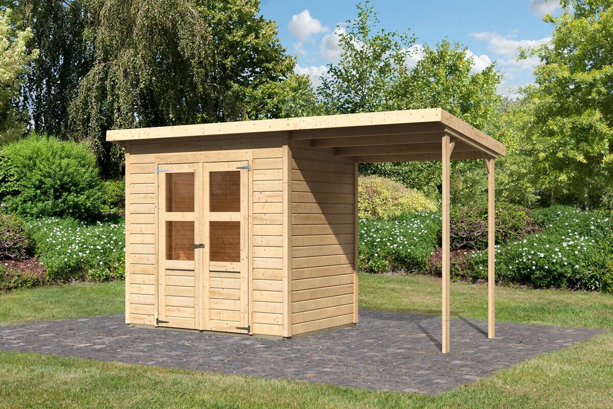 Karibu Gartenhaus Tony 0,5 natur B/H/T: ca. 212x219x154 cm