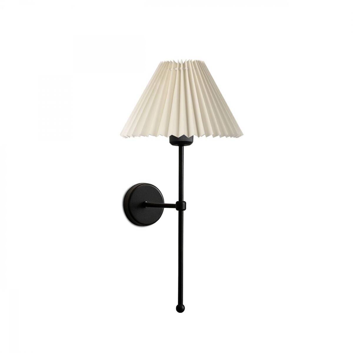 Wandleuchte creme schwarz PVC Metall B/H/L/D: ca. 22x50x22x22 cm E27 1 Brennstellen