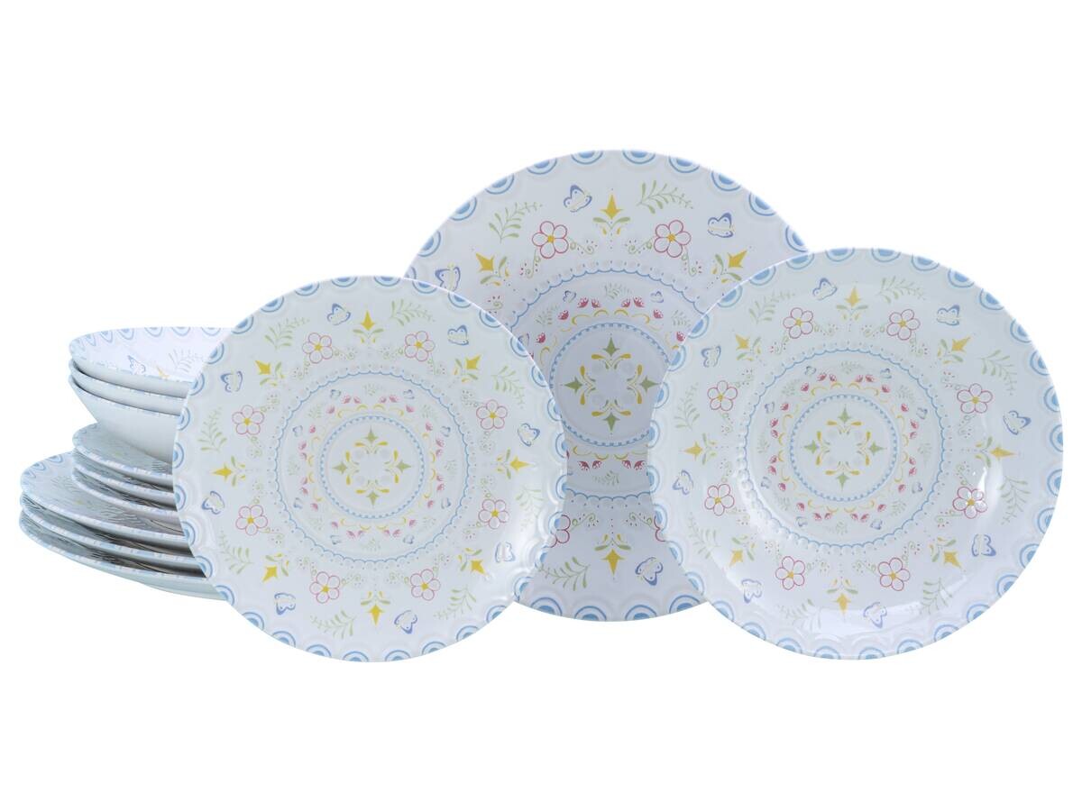 CreaTable Tafelservice Primavera Pastell pastell Steinzeug 12 tlg.