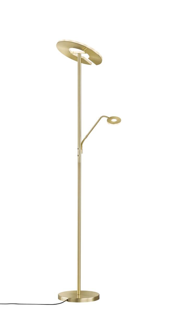 Fischer & Honsel Stehlampe 40316 messing weiß Glas Metall B/H/T: ca. 35x180x50 cm 1 Brennstellen
